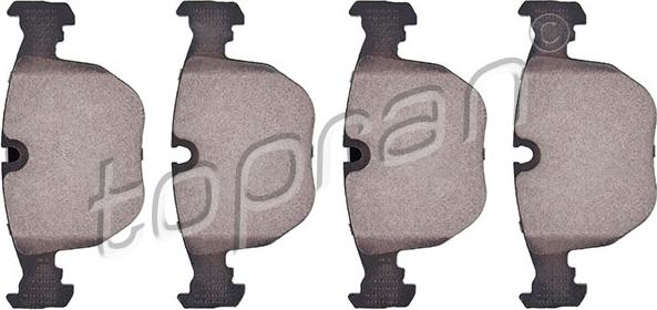 Topran 500 834 - Brake Pad Set, disc brake autospares.lv