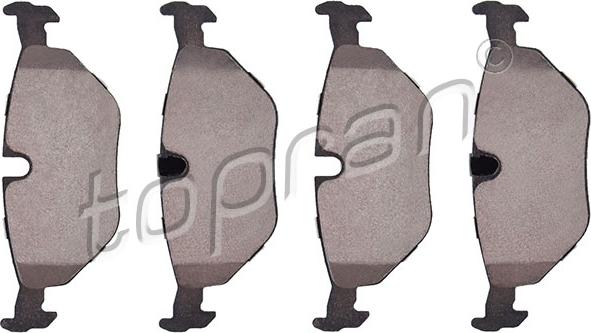 Topran 500 384 - Brake Pad Set, disc brake autospares.lv