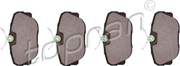 Topran 500 374 - Brake Pad Set, disc brake autospares.lv