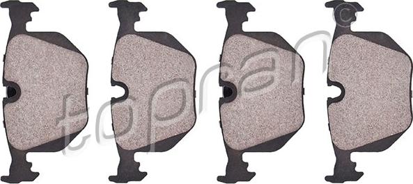 Topran 500 794 - Brake Pad Set, disc brake autospares.lv