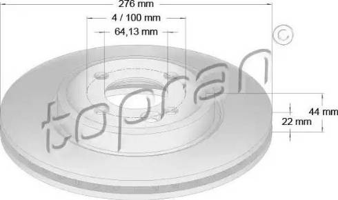 Topran 501 014 - Brake Disc autospares.lv