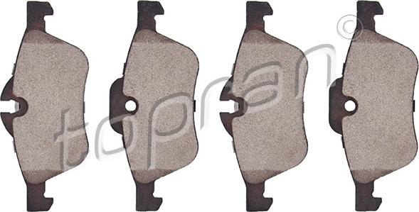 Topran 501 016 - Brake Pad Set, disc brake autospares.lv