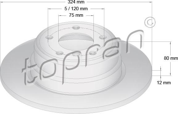 Topran 501 192 - Brake Disc autospares.lv