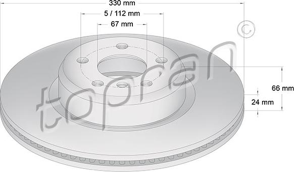 Topran 503 972 - Brake Disc autospares.lv