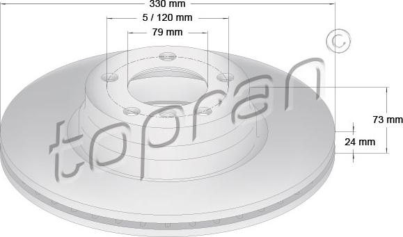 Topran 503 015 - Brake Disc autospares.lv