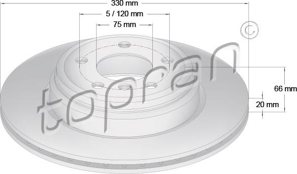 Topran 503 018 - Brake Disc autospares.lv