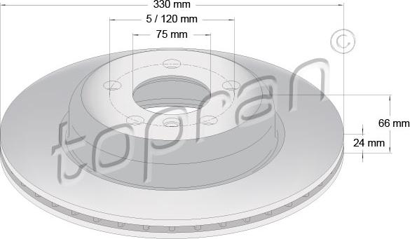 Topran 502 005 - Brake Disc autospares.lv