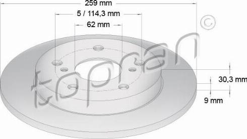 Topran 600 594 - Brake Disc autospares.lv