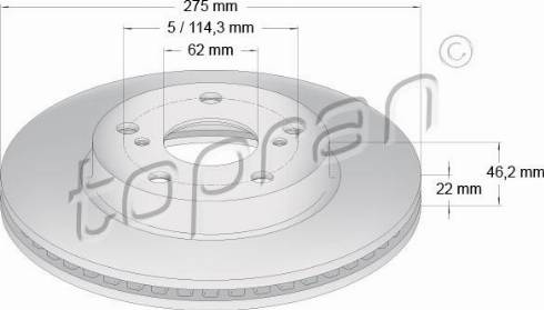 Topran 600 590 - Brake Disc autospares.lv