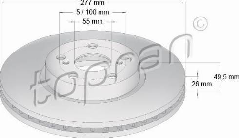 Topran 600 598 - Brake Disc autospares.lv