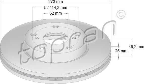 Topran 600 588 - Brake Disc autospares.lv