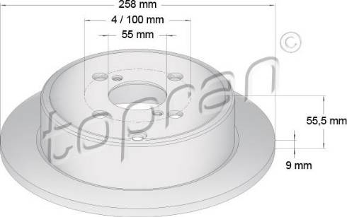 Topran 600 604 - Brake Disc autospares.lv