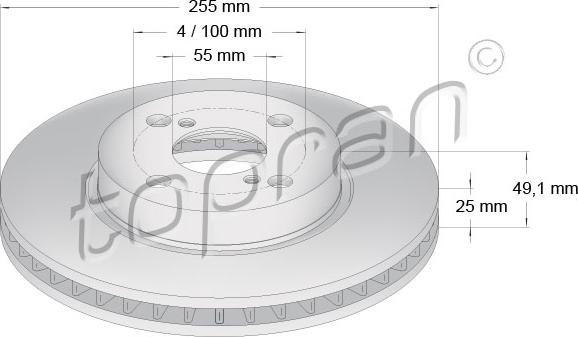 Topran 600 605 - Brake Disc autospares.lv