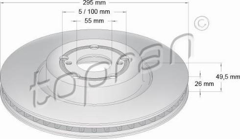 Topran 600 600 - Brake Disc autospares.lv