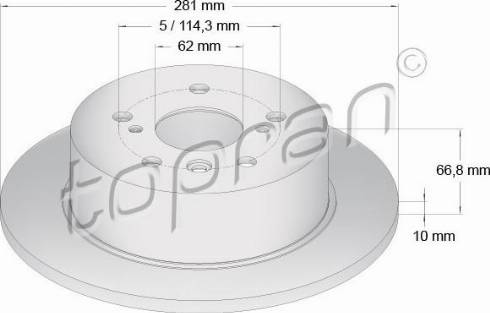 Topran 600 616 - Brake Disc autospares.lv