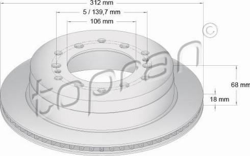 Topran 600 620 - Brake Disc autospares.lv