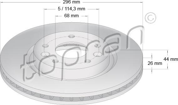 Topran 631 159 - Brake Disc autospares.lv