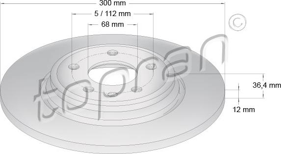 Topran 631 154 - Brake Disc autospares.lv