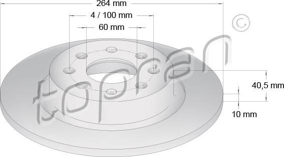 Topran 631 156 - Brake Disc autospares.lv