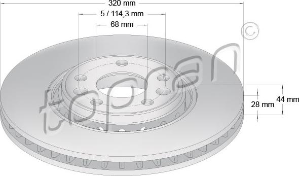 Topran 631 151 - Brake Disc autospares.lv