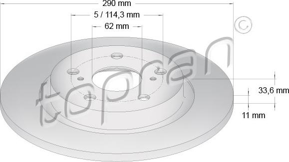 Topran 631 157 - Brake Disc autospares.lv