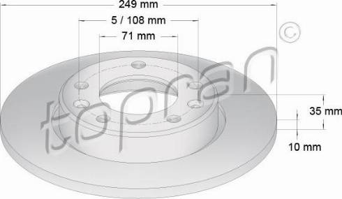 Topran 631 161 - Brake Disc autospares.lv