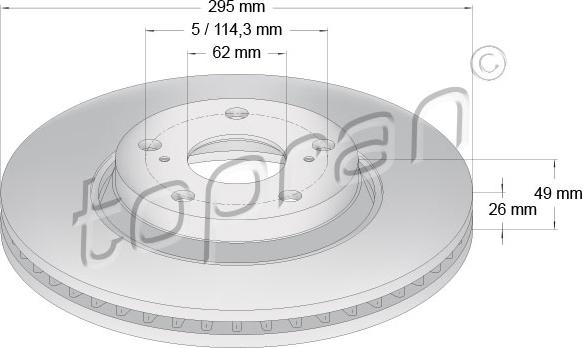 Topran 631 167 - Brake Disc autospares.lv