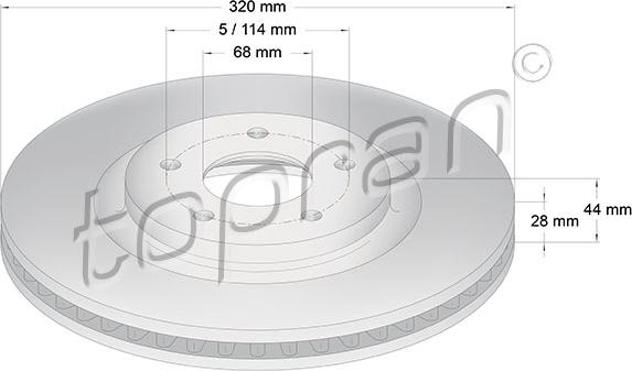 Topran 631 177 - Brake Disc autospares.lv