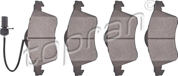 Topran 109 466 - Brake Pad Set, disc brake autospares.lv