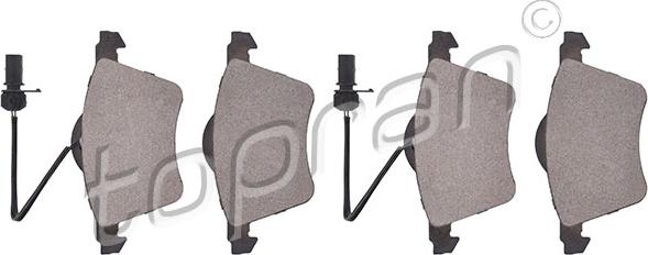 Topran 109 463 - Brake Pad Set, disc brake autospares.lv