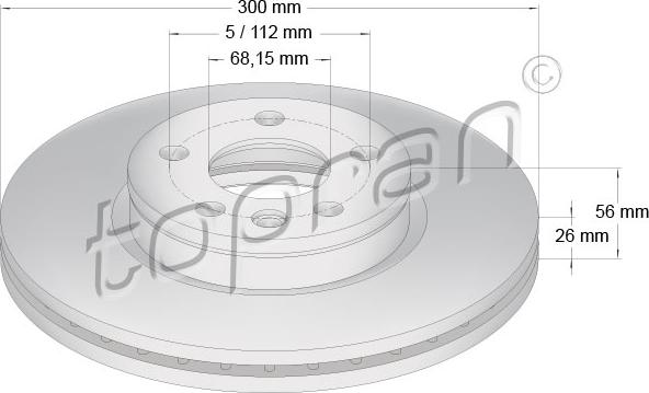 Topran 109 523 - Brake Disc autospares.lv