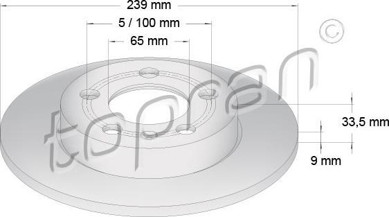 Topran 109 789 - Brake Disc autospares.lv