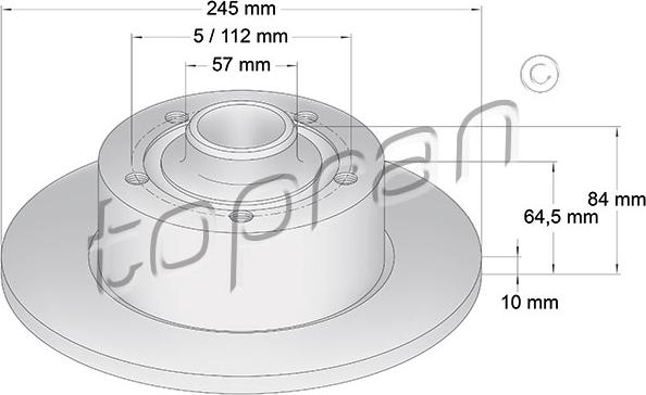 Topran 104 436 - Brake Disc autospares.lv