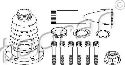 Topran 104 017 - Bellow, drive shaft autospares.lv