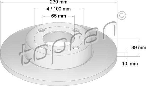 Topran 104 164 - Brake Disc autospares.lv