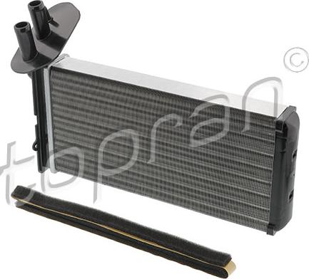 Topran 108 614 - Heat Exchanger, interior heating autospares.lv