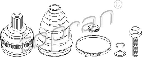 Topran 108 112 - Joint Kit, drive shaft autospares.lv