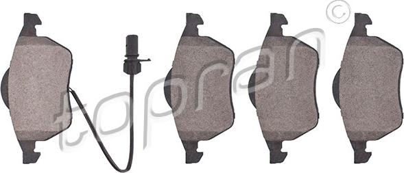 Topran 108 804 - Brake Pad Set, disc brake autospares.lv