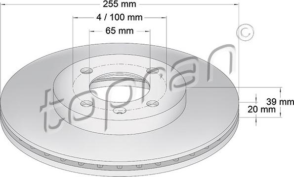 Topran 103 408 - Brake Disc autospares.lv