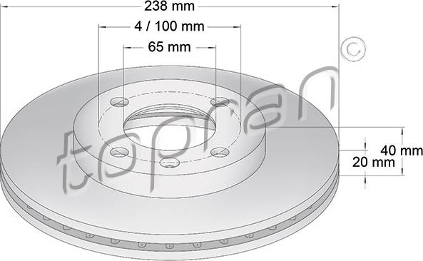 Topran 103 407 - Brake Disc autospares.lv