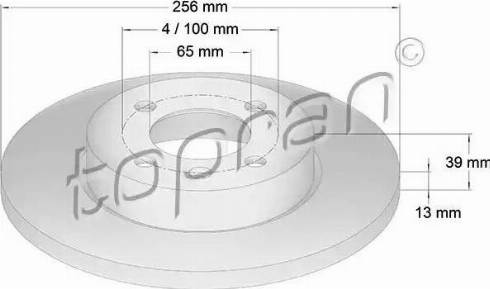 Topran 103 525 - Brake Disc autospares.lv