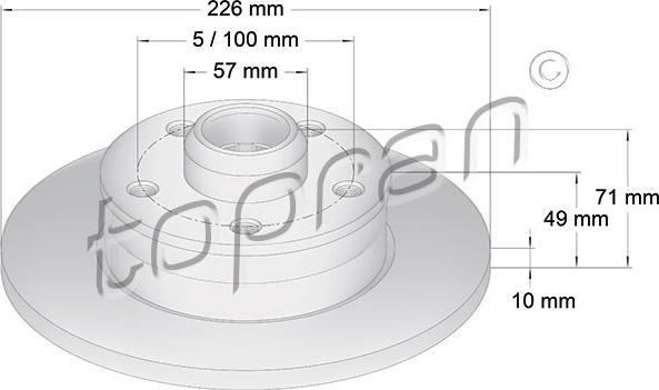 Topran 103 527 - Brake Disc autospares.lv