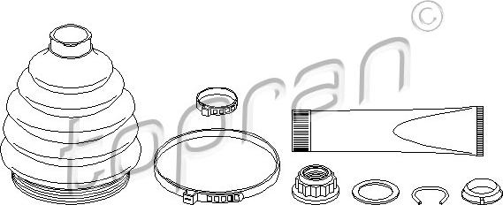 Topran 103 055 - Bellow, drive shaft autospares.lv