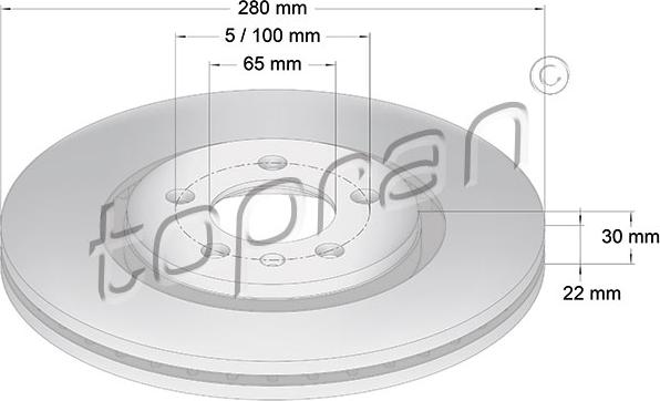 Topran 103 071 - Brake Disc autospares.lv