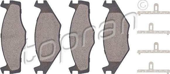 Topran 103 073 - Brake Pad Set, disc brake autospares.lv