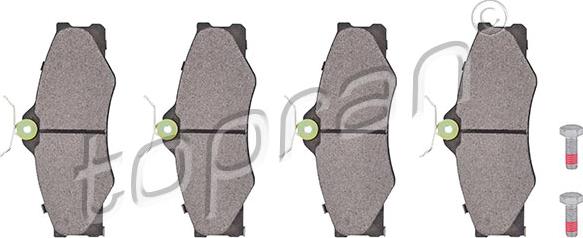 Topran 103 288 - Brake Pad Set, disc brake autospares.lv