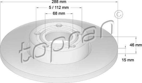 Topran 103 755 - Brake Disc autospares.lv