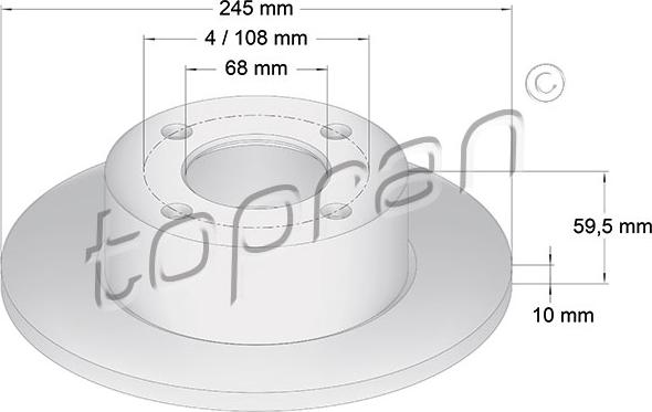 Topran 103 702 - Brake Disc autospares.lv