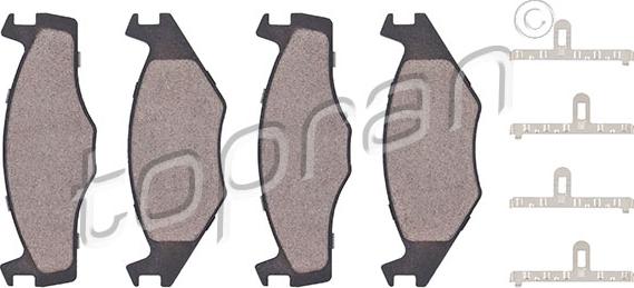 Topran 102 843 - Brake Pad Set, disc brake autospares.lv