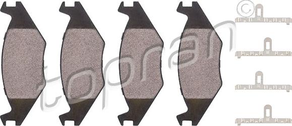 Topran 102 842 - Brake Pad Set, disc brake autospares.lv